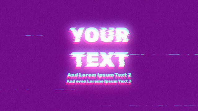 Fast Glitch Title with Shake Effect RGB Distortion and Optional Transparent Background