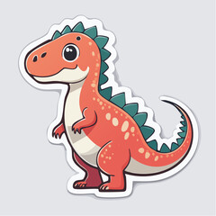 Fototapeta premium Cute Cartoon Dinosaur Sticker