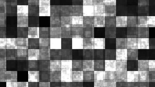 Geometric pattern animation with black and white. Geometric pattern abstract square design. Geometric pattern modern background on black for professional and minimal design.