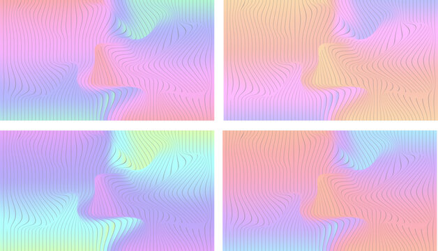 Abstract colorful gradient line background , wavy flow texture, modern vibrant fluid lines, trendy neon gradient pattern for poster, banner, UI design