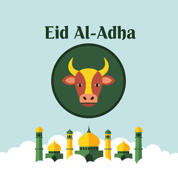 Vector illustration design eid al-adha