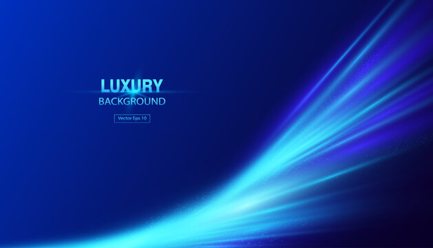 Elegant Gradient Blue Awward Background Design With Light Lines Effect. Vector EPS File. Perfect background for banner stage, Precentation.