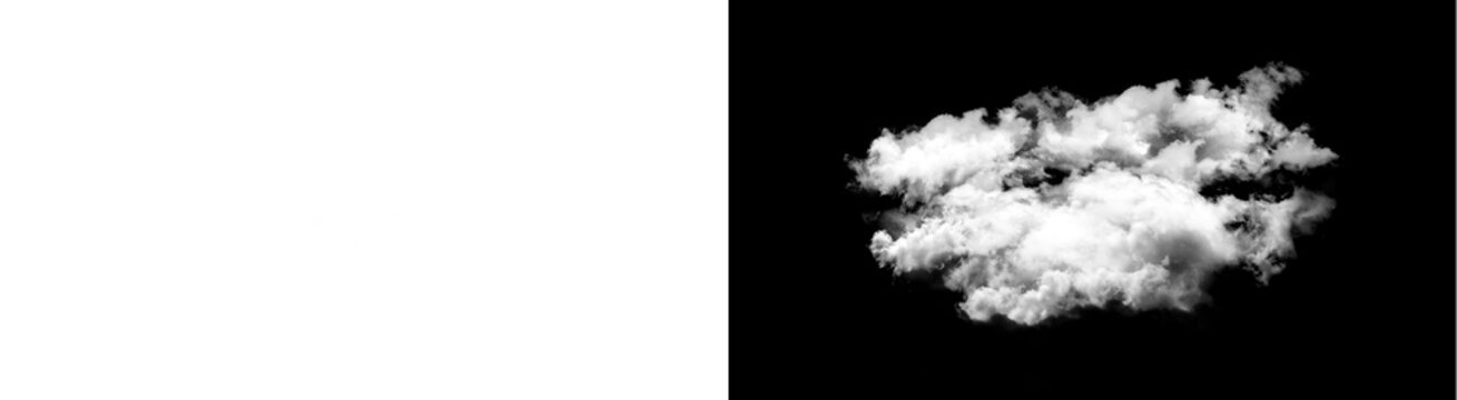 PNG image of&nbsp;A single fluffy white cumulus cloud isolated as a realistic weather element presented on transparent background