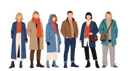 Fototapeta premium Diverse group of adults standing together.