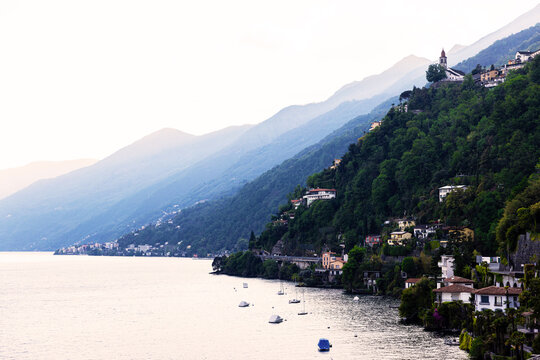 the swiss alps and the lago maggiore