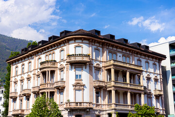 Fototapeta premium the historic center of locarno switzerland