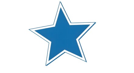 Fototapeta premium Celebrating independence day vibrant blue star symbol of freedom and patriotism