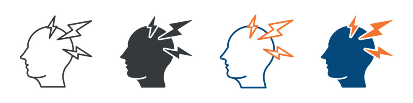 Stress Icon Set Multiple Style Collection