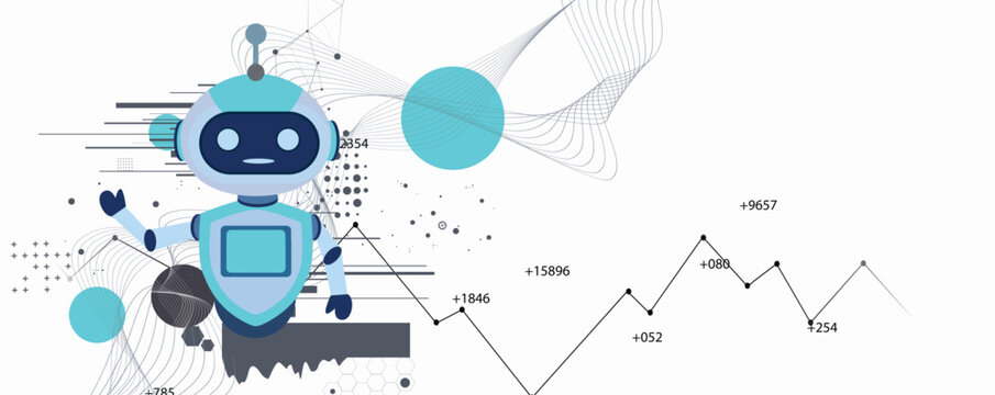 Abstract network and artificial intelligence background