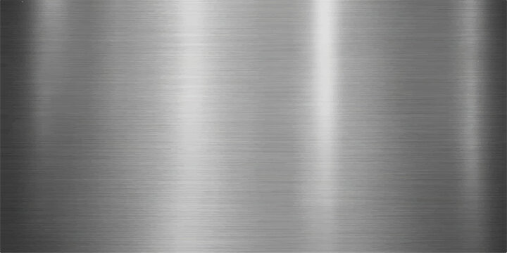Polished metal surface: a sleek, silver background with subtle, light reflections, highlighting the texture and sheen.