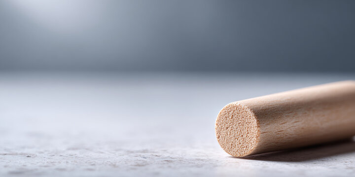 Close-up of wooden dowel on surface