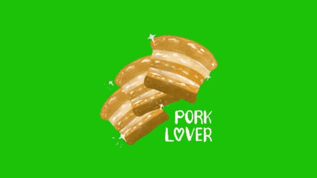 vector illustration of pork