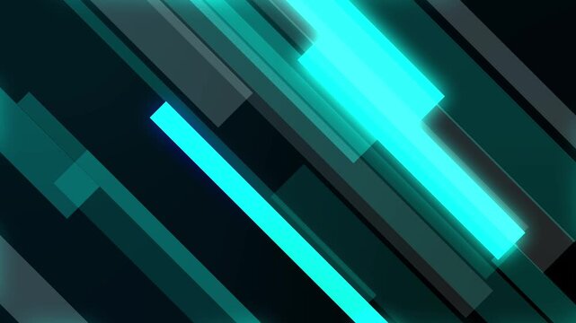 Geometric Elegance: A captivating design composed of sleek, overlapping rectangles in shades of turquoise, black and grey, creating a visual symphony of line, shape, and shadow.