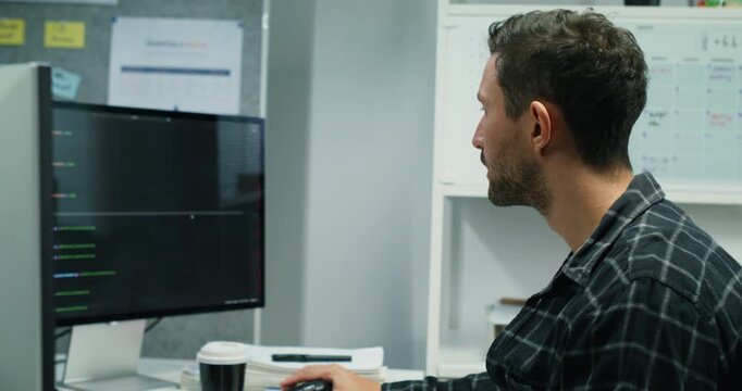 Professional developer coding in cyberspace. Focused on mobile application, virtual reality, and digital project management for a modern business startup.
