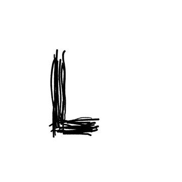 Messy Pen Texture Scribble Letter 