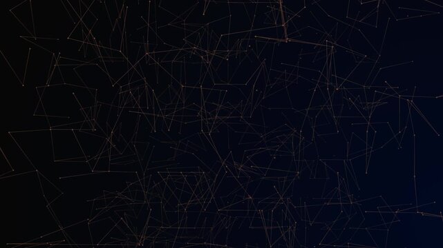 Abstract Network: An intricate network of interconnected lines and points weaves a mesmerizing tapestry against a backdrop of dark gradient, symbolizing data flow, digital connections.