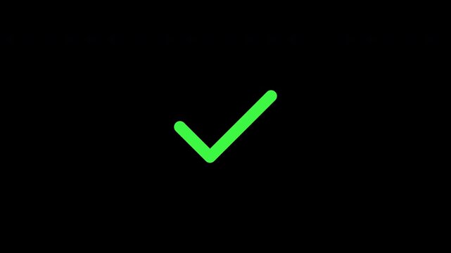 Green Checkmark Pop In Animation Alpha Channel &ndash; Success Approved Icon