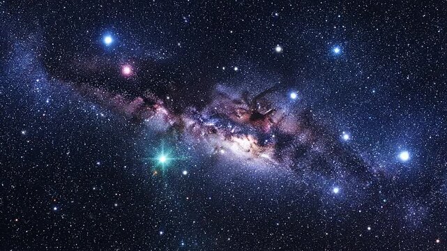 Galaxy with stars and nebula for creative digital media and visual arts