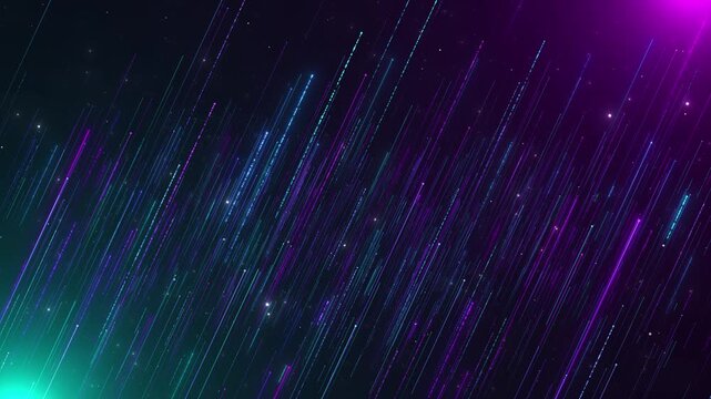 Colorful diagonal light streaks with blue, purple, teal, and pink lines over dark space. Perfect for music videos, tech intros, party screens, speed titles, festival promos, and dynamic overlays.
