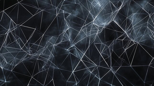 Abstract digital network connections and plex lines on a dark background