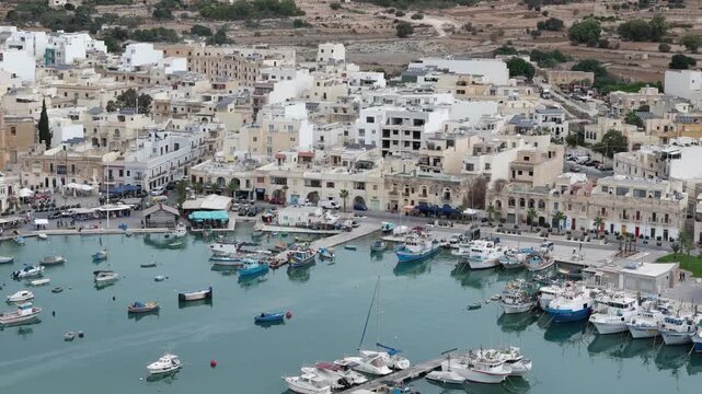 Traditional fishing village harbor in Malta