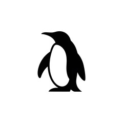 Obraz premium beautiful Penguin silhouette icon, minimal vector, clean recognizable shape, stock ready (