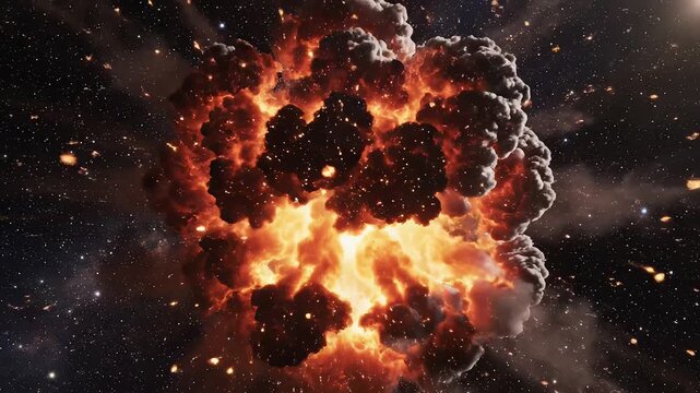 Explosion in Space highlighting geometric patterns and contemporary art