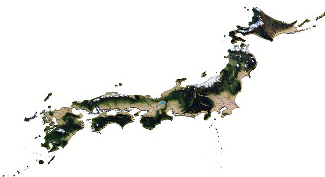 日本の地形図 島嶼地理
