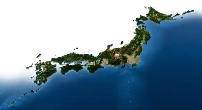 日本の地形図 島嶼地理