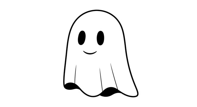 A cute cartoon ghost character