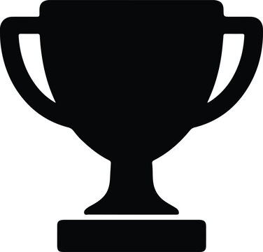 Silhouette vector of a champion sports trophy award cup design