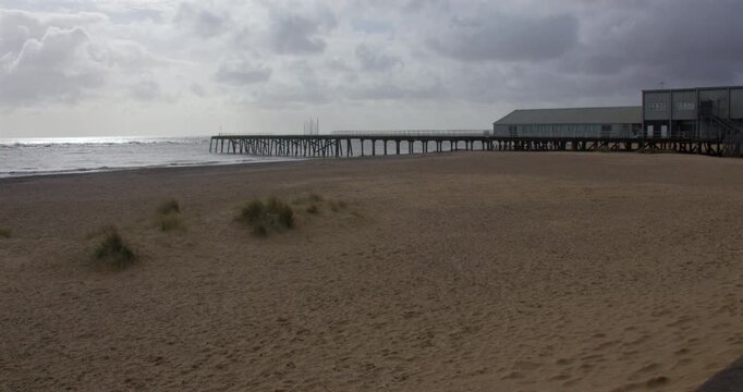 Extra wide shot of South Beach and Claremont pier at Lowestoft