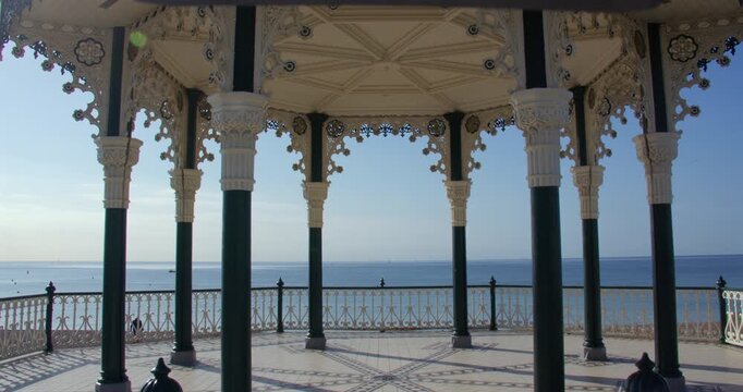 Wide shot of the Brighton Beach Bandstand