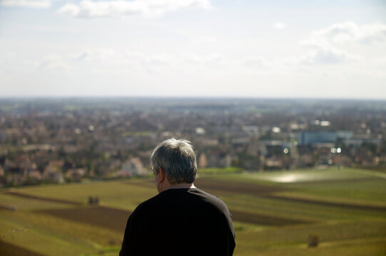  man standing on the hill