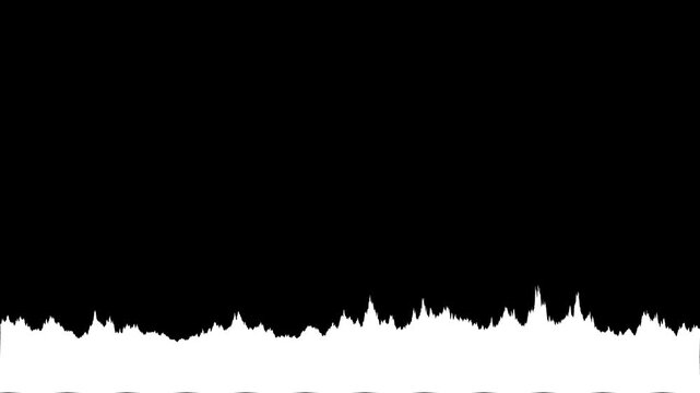 Geometric design animation with white abstract shape. Geometric design digital graphic element. Geometric design modern motion graphic on black background for technology.