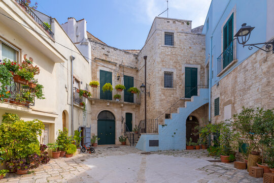 The Casamassima Town street view in Puglia Region of Italy