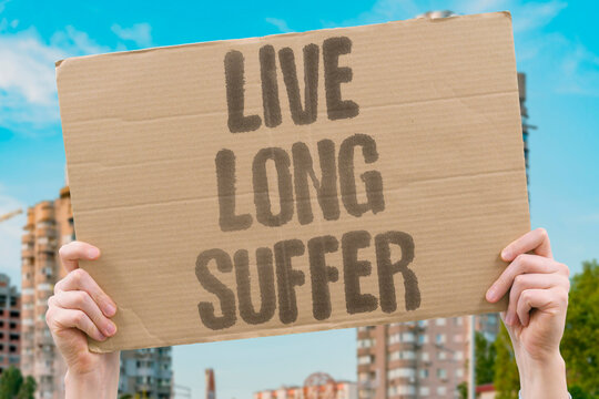 "Live Long Suffer" Extended lifespan without adequate health support translates into prolonged suffering for elderly adults. LIFESPAN. ELDERLY. HEALTH. SUPPORT. PROLONG.