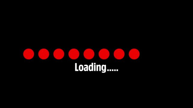 Bright progress bar animation filling on black background. Clean loading indicator ideal for download progress, web UI, apps, and motion graphics.