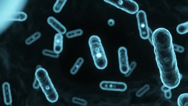 Microscopic view of bacteria highlighting health, vitality, and medical science