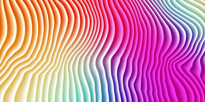 Abstract flowing colorful wavy lines, vibrant gradient background vector illustration