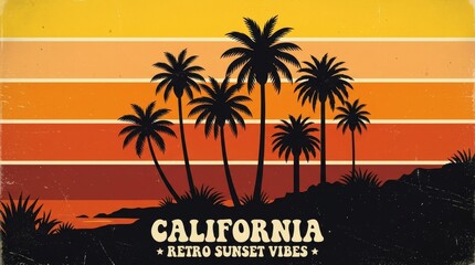 Fototapeta premium California bumper sticker for holidays memory