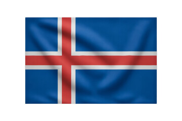 Obraz premium Showcase Icelandic pride with this vibrant national flag, perfect for cultural events, travel promotions, and patriotic designs