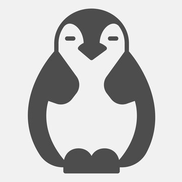 Penguin solid icon, wildlife and zoology concept. Vector graphics. Animal sign with glyph style for mobile or web design.