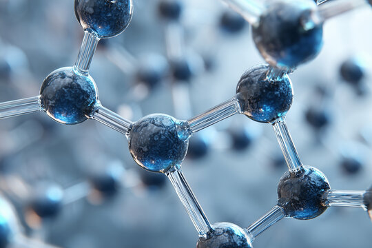 Ionic Crystal-Lattice Molecular Structure on a Cool Scientific Backdrop