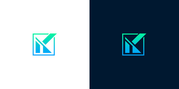 Dynamic abstract initial K logo concept representing corporate growth and financial progress, ideal for modern businesses seeking a distinctive and vibrant brand identity