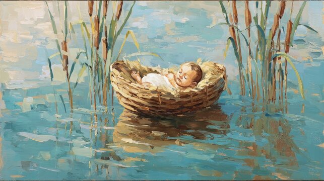 Baby Moses Draw Out From The River