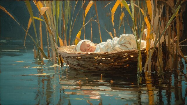 Baby Moses Draw Out From The River