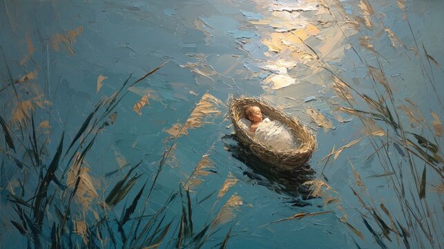 Baby Moses Draw Out From The River