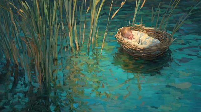 Baby Moses Draw Out From The River
