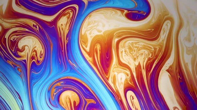Colorful soap bubble floating gracefully, showcasing its stunning, ever-changing hues in this mesmerizing close-up slow motion video. A delicate dance of light and color captured in every curves.